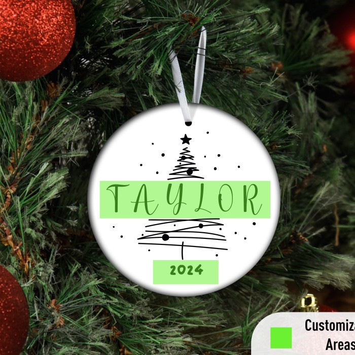 Custom Name Ornament, 2024 Ornaments, Christmas Tree Ornaments, Personalized Ornaments, Christmas Gifts, Gifts For Mom Dad Family Friends