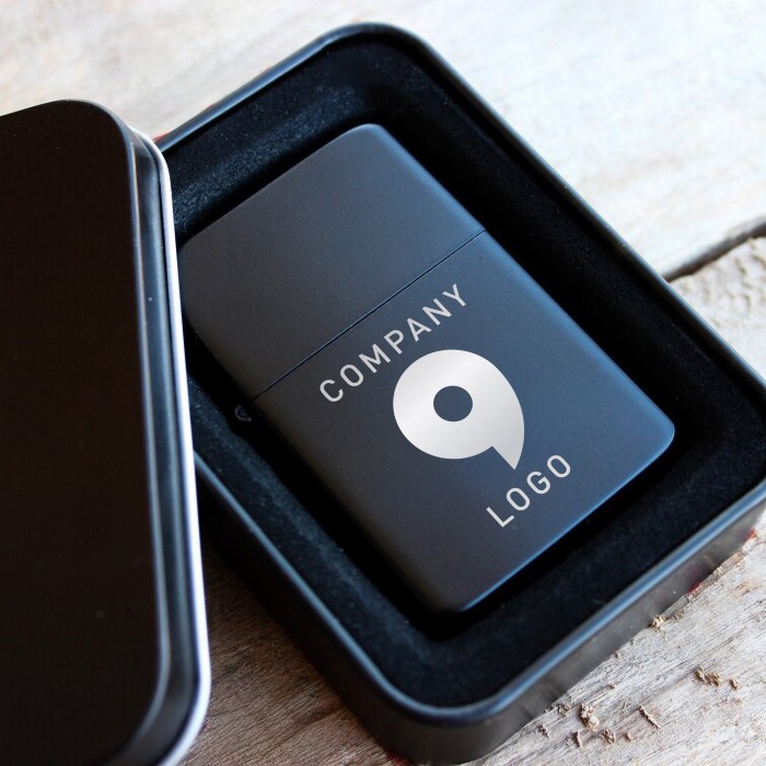 Company Logo Lighter, Personalized Lighter Case, Cigar Lighter, Custom Logo Black  Lighter, Corporate Gifts, Employee Gifts, Client Gifts