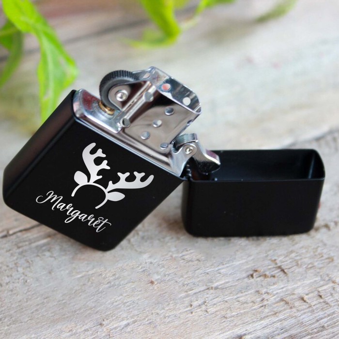 Engraved Lighter, Black Metal Lighter, Christmas Lighter Gift, Dad Gift Lighter, Custom Gifts For Him, Groomsmen Gift, Grandpa Gift, Monogram