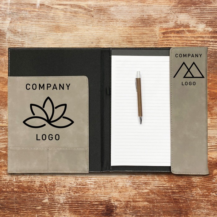 Company Logo Portfolio, Engraved Padfolio, Custom Logo Portfolio, Leather Portfolio with Logo, Corporate Gifts, Employee Gifts, Client Gifts Company Logo Portfolio, Engraved Padfolio, Custom Logo Portfolio, Leather Portfolio with Logo, Corporate Gifts, Employee Gifts, Client Gifts