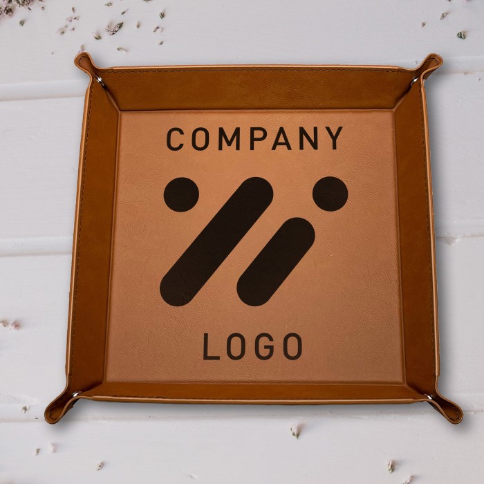 Company Logo Tray, Logo Catch All Leather Tray, Business Logo Leather Snap Up Tray, Corporate Gifts, Employee Gifts, Client Gifts Company Logo Tray, Logo Catch All Leather Tray, Business Logo Leather Snap Up Tray, Corporate Gifts, Employee Gifts, Client Gifts