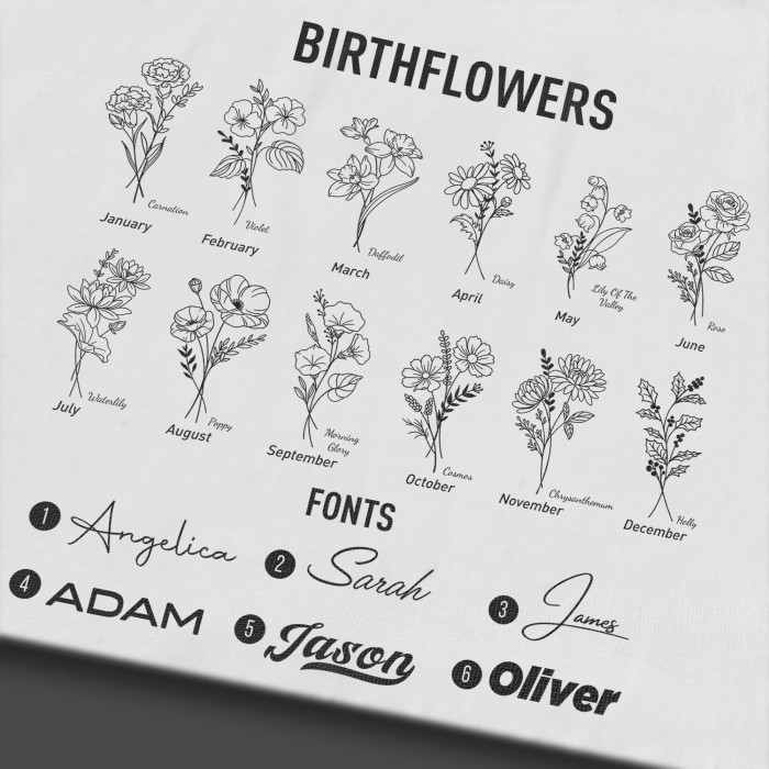 Birth Flower Checkbook Cover, Personalized Checkbook Cover,Engraved Checkbook Holder, Custom Leather Checkbook Wallet, Custom Checkbook Case