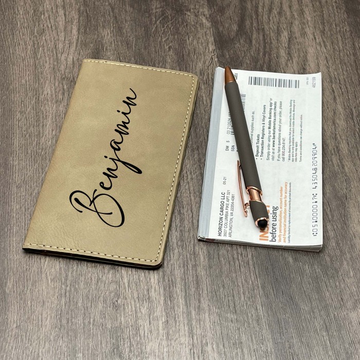 Christmas Gift Checkbook Cover, Personalized Checkbook Cover, Custom Leather Checkbook Wallet, Company Gifts, Monogram Gifts, Family Gifts