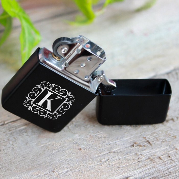 Monogram Lighter, Personalized Lighter, Cigar Lighter Gifts for Dad Husband, Custom Name Gifts, Custom Logo Lighter, Black Lighter Gift
