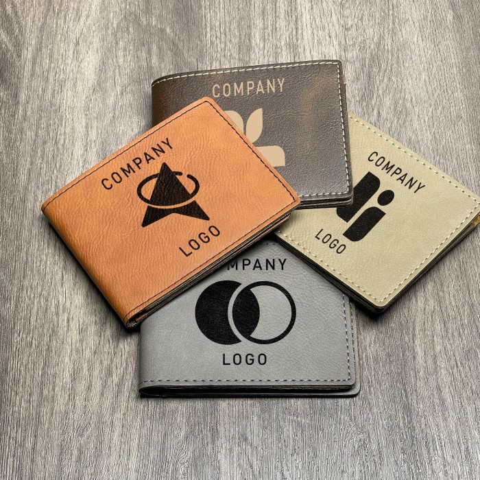 Company Logo Leather Wallet, Mens Wallet, Custom Logo Wallet