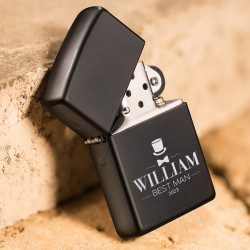Engraved Lighter, Black Metal Lighter, Groomsmen Lighter Gift, Groomsmen Proposal Gift Lighter, Custom Groomsmen Gifts, Best Man Gift, Lighter