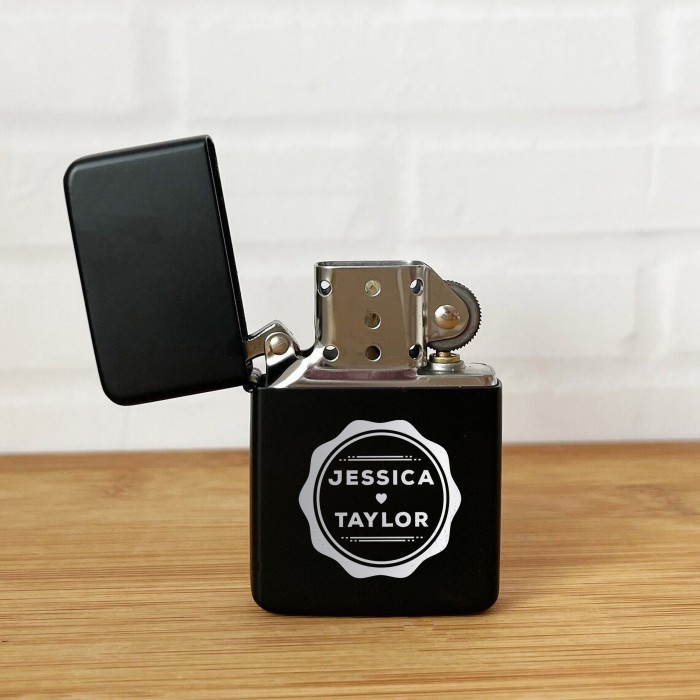 Monogram Lighter, Personalized Lighter, Cigar Lighter Gifts for Dad Husband, Custom Name Gifts, Custom Logo Lighter, Black Lighter Gift