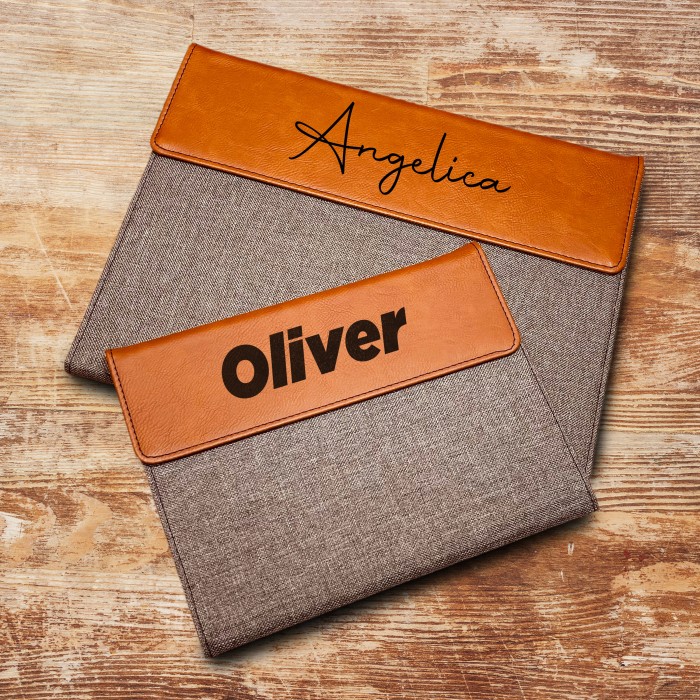 Custom Portfolio, Engraved Padfolio, Personalized Portfolio, Leather Portfolio with Notepad Holder, Office Gift, Gift For Him, Gift For Her