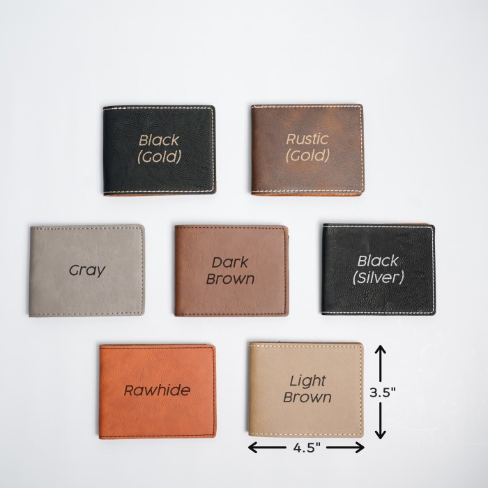 Company Logo Leather Wallet, Mens Wallet, Custom Logo Wallet