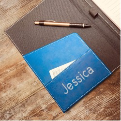 Custom Portfolio, Engraved Padfolio, Personalized Portfolio, Leather Portfolio with Notepad Holder, Office Gift, Gift For Him, Gift For Her