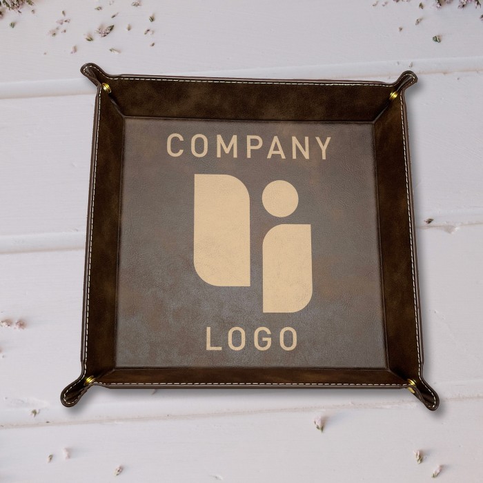 Company Logo Tray, Logo Catch All Leather Tray, Business Logo Leather Snap Up Tray, Corporate Gifts, Employee Gifts, Client Gifts Company Logo Tray, Logo Catch All Leather Tray, Business Logo Leather Snap Up Tray, Corporate Gifts, Employee Gifts, Client Gifts