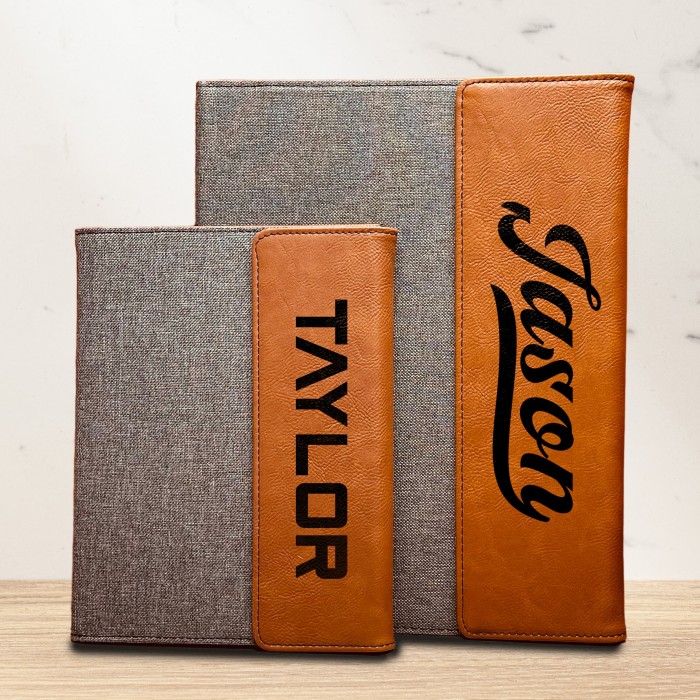 Custom Portfolio, Engraved Padfolio, Personalized Portfolio, Leather Portfolio with Notepad Holder, Office Gift, Gift For Him, Gift For Her