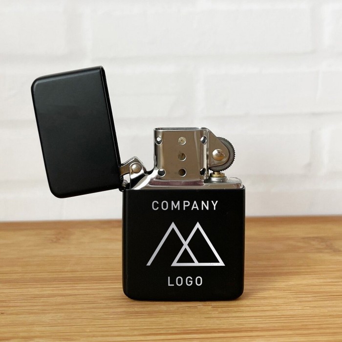 Company Logo Lighter, Personalized Lighter Case, Cigar Lighter, Custom Logo Black  Lighter, Corporate Gifts, Employee Gifts, Client Gifts