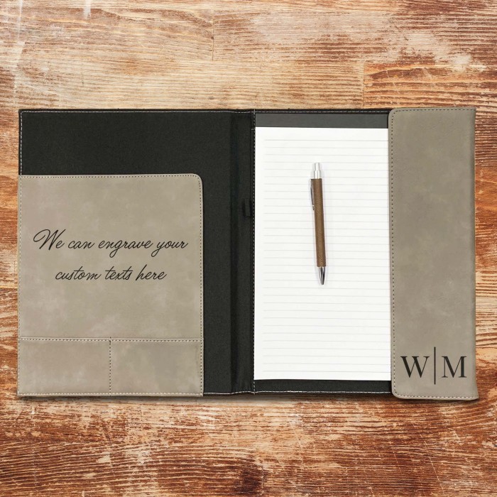 Custom Name Portfolio, Monogram Padfolio, Personalized Portfolio, Leather Portfolio Notepad Holder, Boss Gift, Employer Gift, Teacher Gifts
