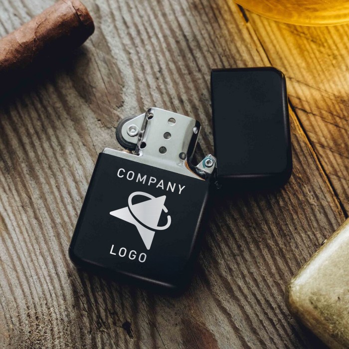 Company Logo Lighter, Personalized Lighter Case, Cigar Lighter, Custom Logo Black  Lighter, Corporate Gifts, Employee Gifts, Client Gifts