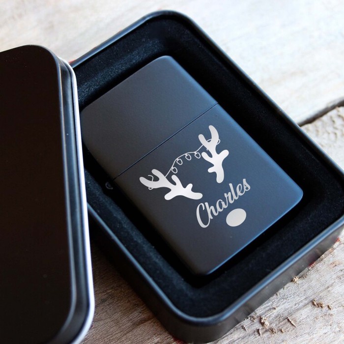 Engraved Lighter, Black Metal Lighter, Christmas Lighter Gift, Dad Gift Lighter, Custom Gifts For Him, Groomsmen Gift, Grandpa Gift, Monogram