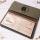 Company Logo Checkbook Cover, Custom Business Logo Checkbook Holder, Leather Checkbook Wallet, Corporate Gifts, Employee Gifts, Client Gift