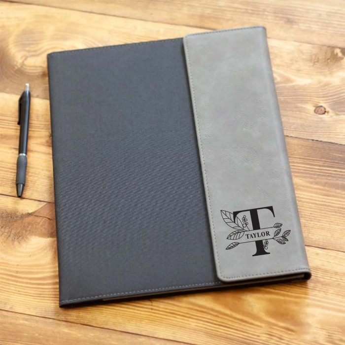 Portfolio Christmas Gift, Engraved Padfolio, Custom Monogram Portfolio, Leather Portfolio, Corporate Gifts, Employee Gifts, Client Gifts