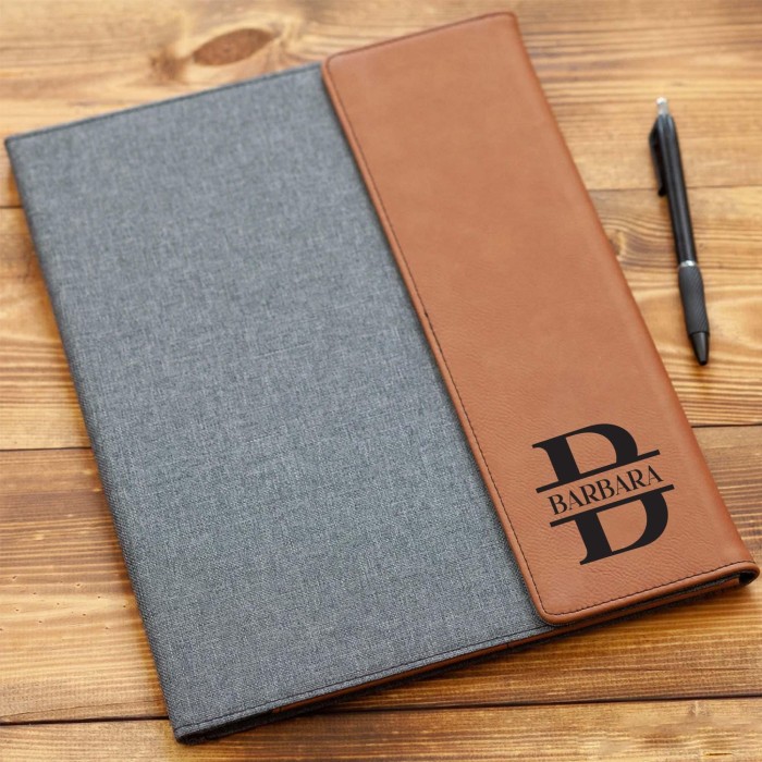 Custom Name Portfolio, Monogram Padfolio, Personalized Portfolio, Leather Portfolio Notepad Holder, Boss Gift, Employer Gift, Teacher Gifts