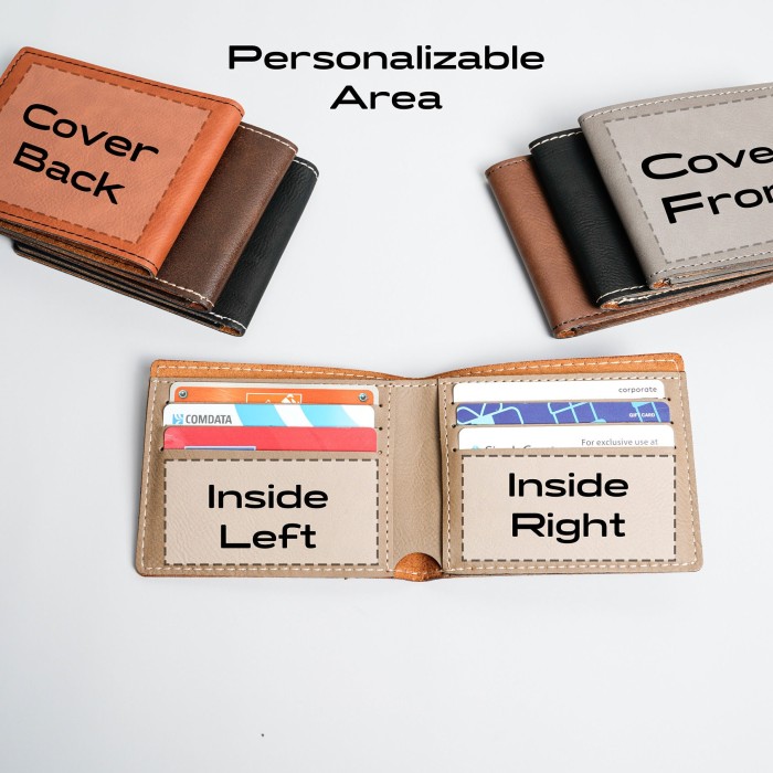 Company Logo Leather Wallet, Mens Wallet, Custom Logo Wallet