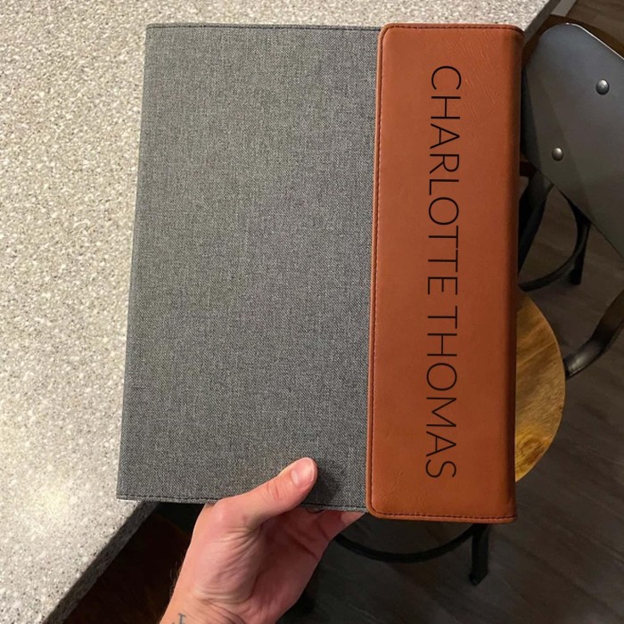Custom Name Portfolio, Monogram Padfolio, Personalized Portfolio, Leather Portfolio Notepad Holder, Boss Gift, Employer Gift, Teacher Gifts