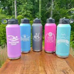 Personalized Sports Team Water Bottle, Custom Logo Bottle, Stainless Steel Insulated Water Bottle, Sports Team Logo Water Bottle, Custom Bottle For Teams