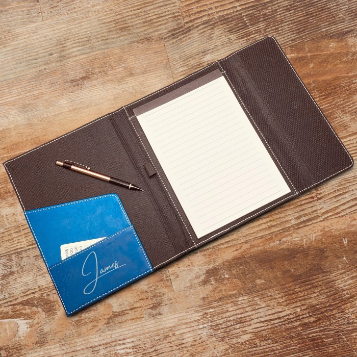 Custom Portfolio, Engraved Padfolio, Personalized Portfolio, Leather Portfolio with Notepad Holder, Office Gift, Gift For Him, Gift For Her