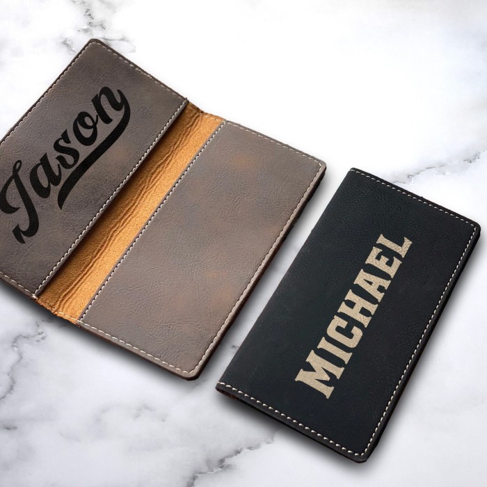 Custom Name Checkbook, Engraved Checkbook Cover, Personalized Checkbook Holder, Custom Font Leather Checkbook Wallet, Custom Checkbook Case