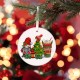 Caffeine and Gnomies Ornament, Festive Gnomies Latte Gathering, Santa's Little Helpers ,Gnomies Christmas Ornament,Festive Coffee Cup Graphic
