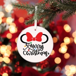 Minnie Mouse Merry Christmas Ornaments, Merry Christmas Minnie Style, Merry Christmas Ornaments, Disney Christmas Decor, Disney Christmas