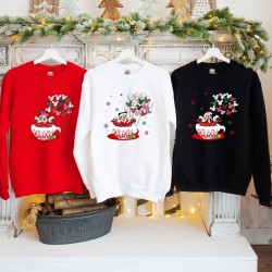 Disney Teacup Christmas Sweatshirt, All Disney Characters Christmas Sweatshirt, Matching Disney Family Christmas Hoodie, Best Christmas Gift