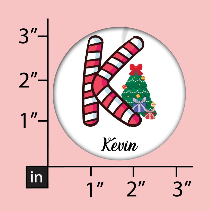 Alphabet Christmas Ornament Candy Cane, A-Z Letter Tree Decoration, New Year Home Decoration, Special Design Letter and Name Ornament