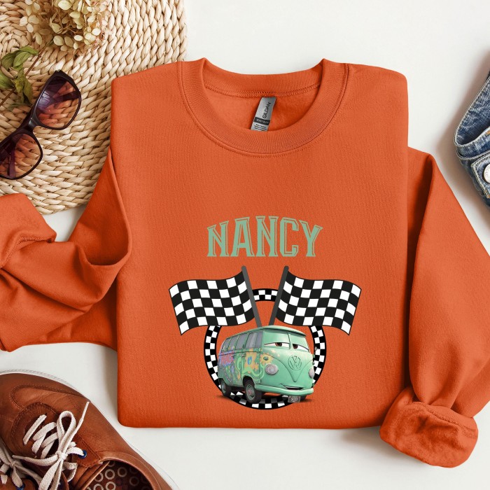 Custom Name Lightning Mcqueen And Friends Sweatshirt, Pixars Cars Characters Sweatshirt, Lightning Mcqueen Cars Sweatshirt, Disney Cars Group