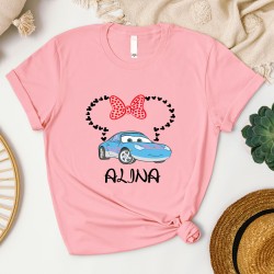Custom Name Disney Cars Shirt, Personalized Disney Mickey Cars Shirt, Pixar Cars Shirt, Cars Family Shirts,  Vintage Disney Shirt