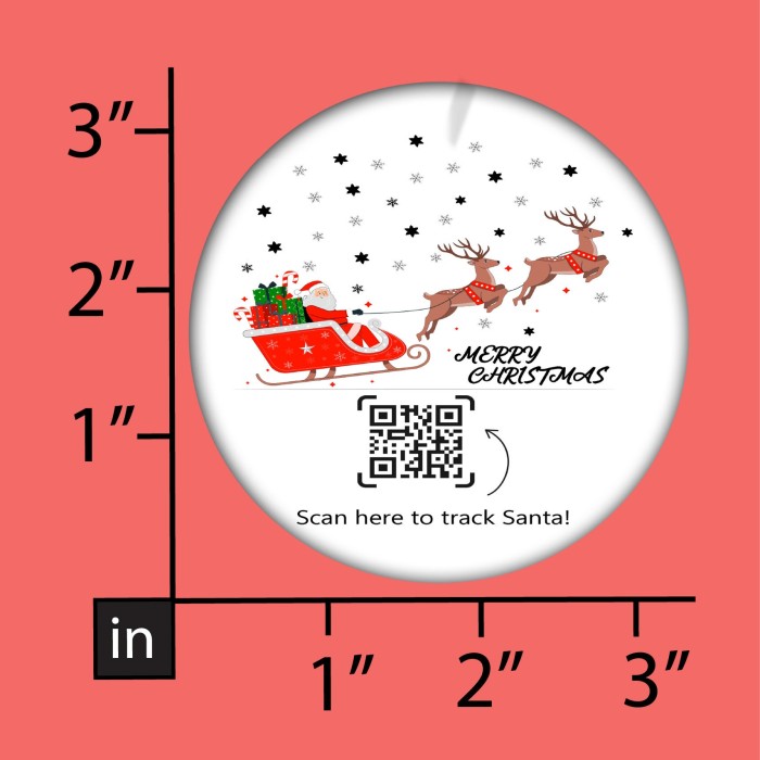 Santa Tracker Ornament,QR Code santa claus and reindeers Tracking,QR Code Santa Tracking, Ornament Tracker,Tree Christmas Ornament