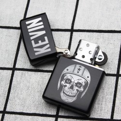 Custom Name Skull  Engraved Lighter, Personalized Custom Engraved Lighter, Custom Skull Name, Gift for him, Gift for Halloween
