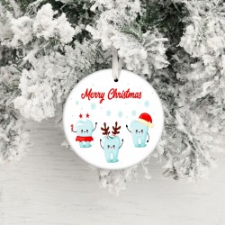 Custom Dentist Christmas Ornament, Dental School Gift, Dental Christmas Ornament, Tooth Christmas Ornament, Dental Student Gift