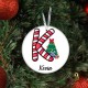 Alphabet Christmas Ornament Candy Cane, A-Z Letter Tree Decoration, New Year Home Decoration, Special Design Letter and Name Ornament