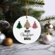 Personalized Buffalo Plaid Tree Ornaments with 'Merry Christmas' and Custom Name – Perfect for the Holiday Season!