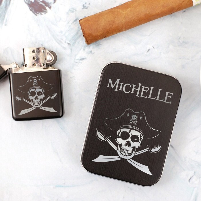 Custom Name Skull  Engraved Lighter, Personalized Custom Engraved Lighter, Custom Skull Name, Gift for him, Gift for Halloween