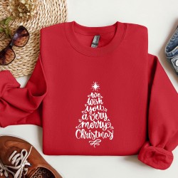 We Wish You A Merry Christmas Sweatshirt, Noel Tres Sweatshirt