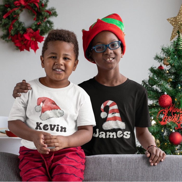 Custom Name Santa Hat Shirt, Personalized Matching Family Christmas Shirts, Family Christmas Shirt, Matching Xmas, Custom Christmas Shirt Custom Name Santa Hat Shirt, Personalized Matching Family Christmas Shirts, Family Christmas Shirt, Matching Xmas, Custom Christmas Shirt