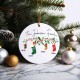 Personalized Family Stockings Christmas Ornament with Names, Custom Name Family Stocking Ornament, Personalized Family Stocking Ornament