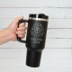 Custom Logo 40oz  Tumbler With Handle & Straw, Personalized 40oz Tumbler, Stainless Steel Laser Engraved Tumbler