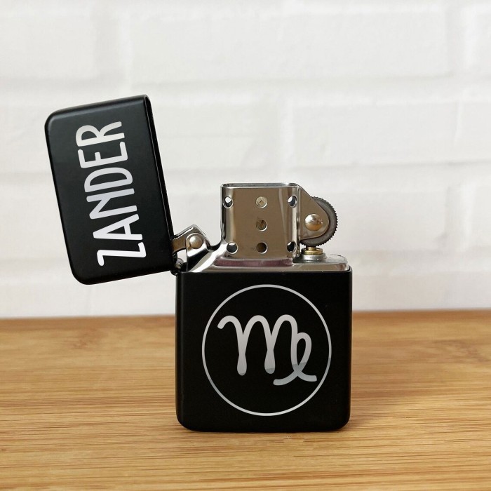 Custom Name Zodiac Lighter, Personalized Horoscope Lighter, Zodiac Lighters for Your Favorite Sign, Zodiac Lighters That Will Make You Shine