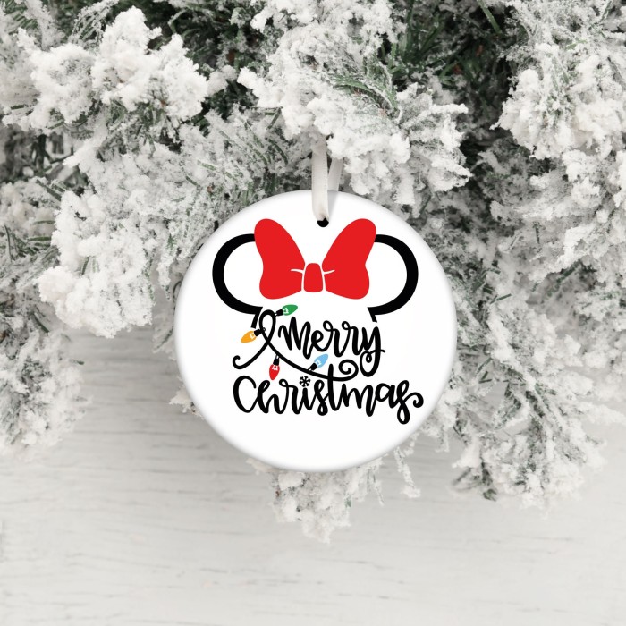 Minnie Mouse Merry Christmas Ornaments, Merry Christmas Minnie Style, Merry Christmas Ornaments, Disney Christmas Decor, Disney Christmas