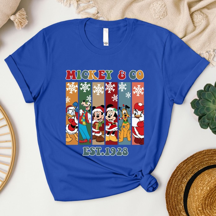 Mickey And Co 1928 Christmas Shirt, Mickey And Friend Christmas Shirt, Family Vacation Christmas T-Shirt, Retro Disney Christmas Shirt