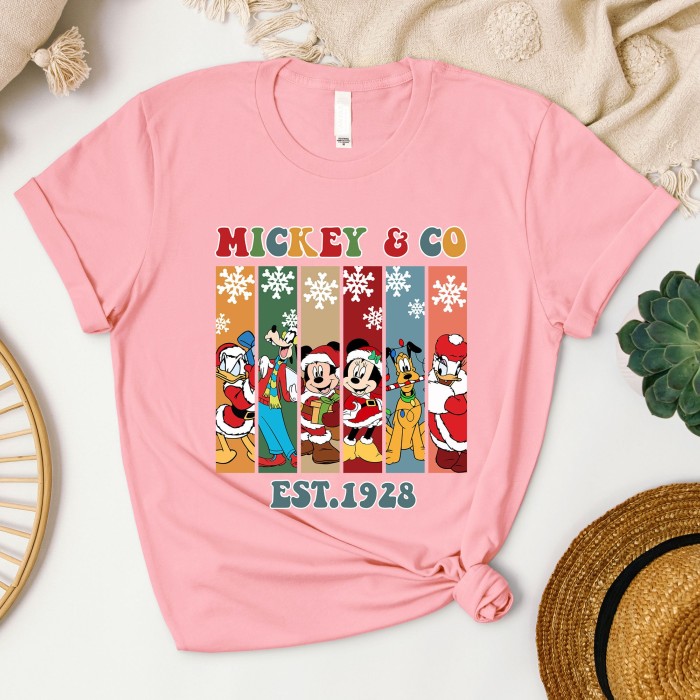 Mickey And Co 1928 Christmas Shirt, Mickey And Friend Christmas Shirt, Family Vacation Christmas T-Shirt, Retro Disney Christmas Shirt