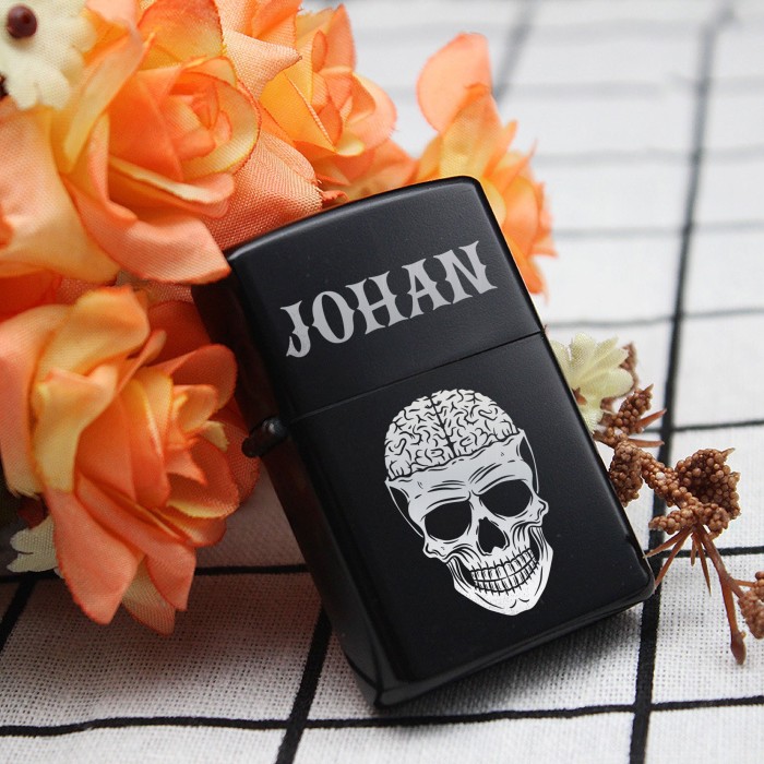 Custom Name Skull  Engraved Lighter, Personalized Custom Engraved Lighter, Custom Skull Name, Gift for him, Gift for Halloween