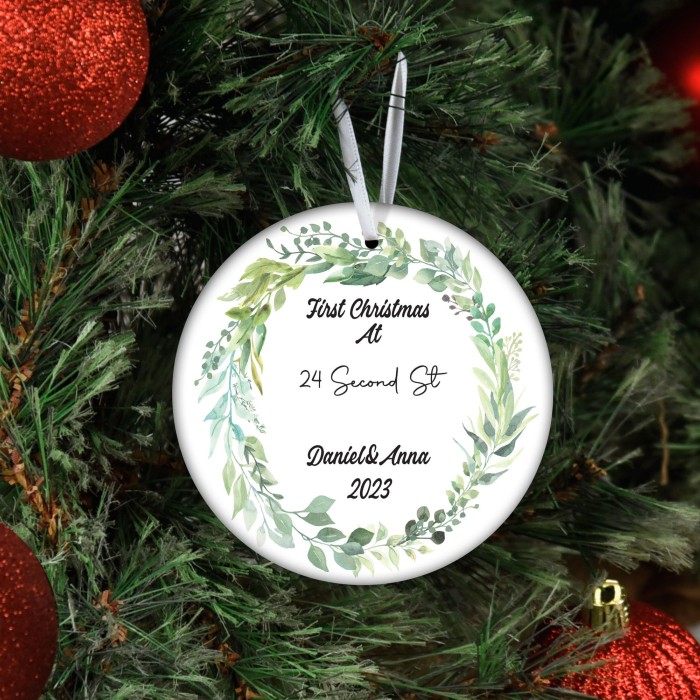 First Christmas at ... ornament, Personalized Family Christmas Ornament with Names, Cute First Family Christmas Ornament